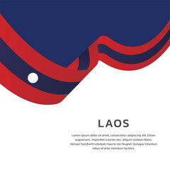 Illustration of laos flag Template