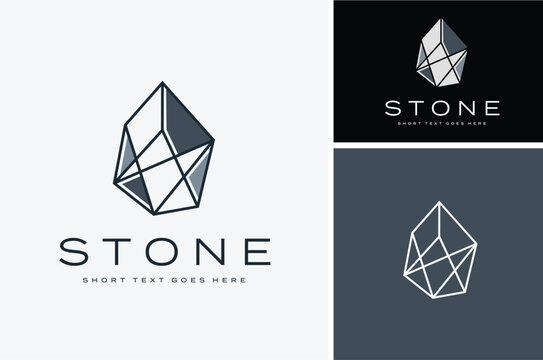 Beauty Diamond Crystal Gem Stone for Precious Jewelry logo design