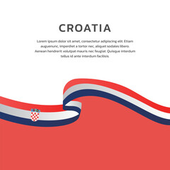 Illustration of croatia flag Template