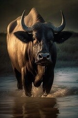 buffalo in the water