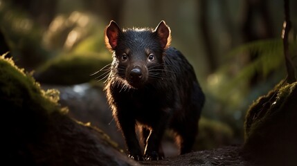 Tasmanian devil in the woods