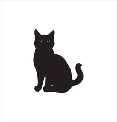 A nice cat silhouette vector art work.