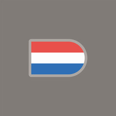 Illustration of luxembourg flag Template