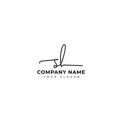 Sl Initial signature logo vector design
