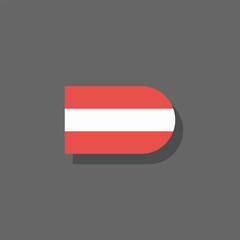 Illustration of austria flag Template