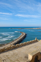 Beautiful promenade near the ocean in Rabat Morocco on a sunny day © DIMITRI
