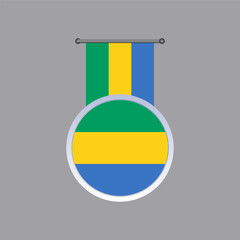 Illustration of gabon flag Template