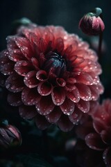 red dahlia flower