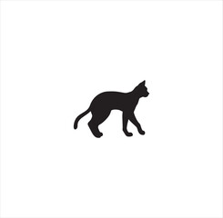 A walking cat silhouette vector art work