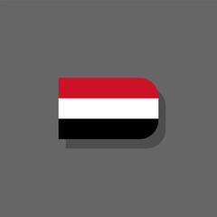 Illustration of yemen flag Template