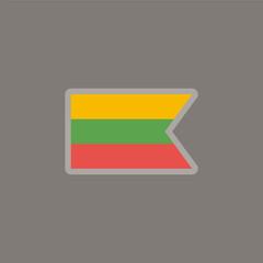 Illustration of lithuania flag Template