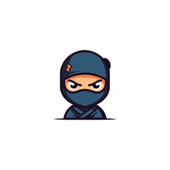 ninja boy simple modern logo