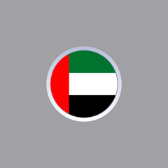 Illustration of arab emirates flag Template