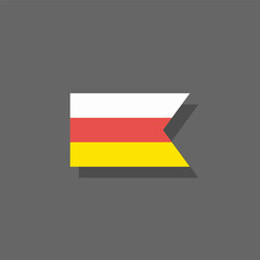 Illustration of south ossetia flag Template