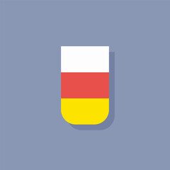 Illustration of south ossetia flag Template