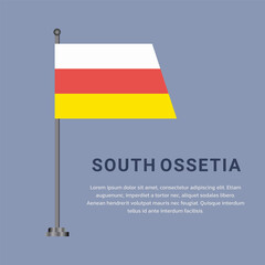 Illustration of south ossetia flag Template