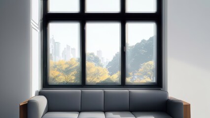 House minimalist interior with modern furniture design concept. generative ai, 