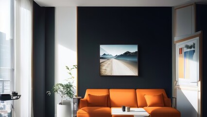 House minimalist interior with modern furniture design concept. generative ai, 