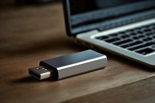 Pendrive on the table - USB Memory Flash Drive, better known as a pendrive, is a device consisting of a flash memory that has the function of storing data in GB sizes.