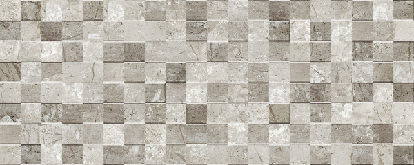 Stones mosaic texture, squares bricks background