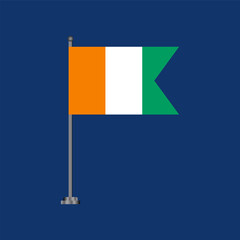 Illustration of ivory coast flag Template