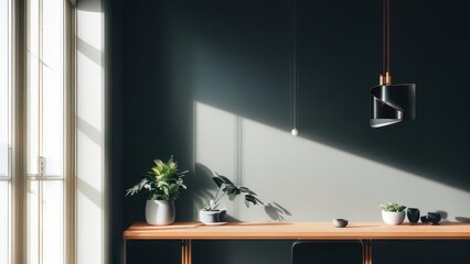 House minimalist interior with modern furniture design concept. Generative AI