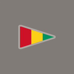 Fototapeta premium Illustration of guinea flag Template