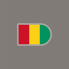 Fototapeta premium Illustration of guinea flag Template