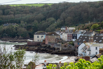 view of the beach at Kingsand and Cawsand two small villages in Cornwall