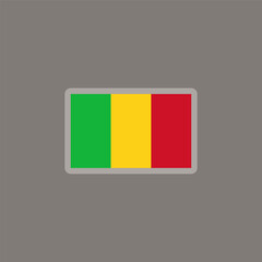 Fototapeta premium Illustration of Mali flag Template