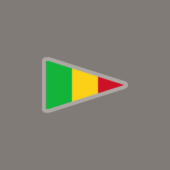 Fototapeta premium Illustration of Mali flag Template