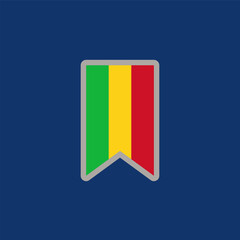 Illustration of Mali flag Template