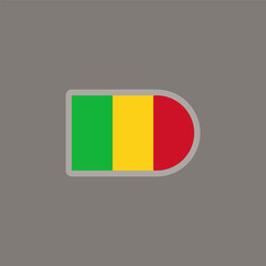 Fototapeta premium Illustration of Mali flag Template