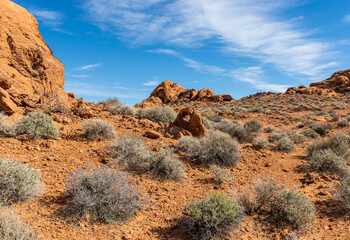 Small Arch in The North East Valley, Valley of Fire State Park, Nevada, USA