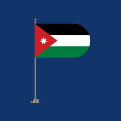 Illustration of jordan flag Template