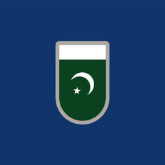 Illustration of pakistan flag Template