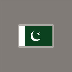 Illustration of pakistan flag Template