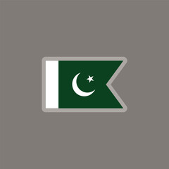 Illustration of pakistan flag Template