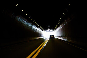 Getting ready to exit the Lehigh Tunnel southbound on the PA Turnpike.  Light at the end of the...