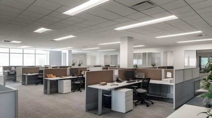 Open Space Office - Großraum Büro - Generative AI