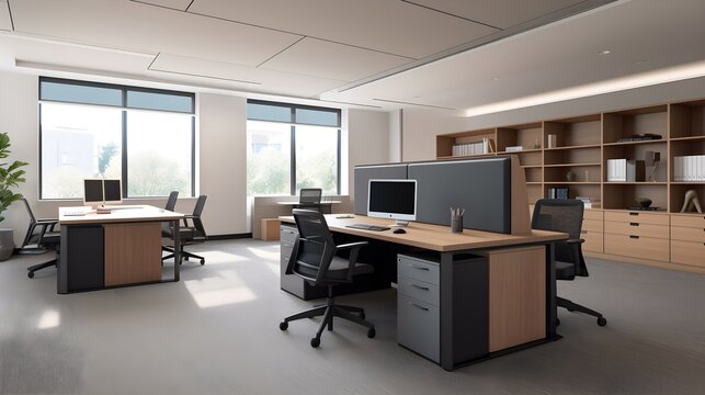 Open Space Office - Gro&szlig;raum B&uuml;ro - Generative AI