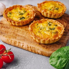 many mini bite size quiche appetizers
