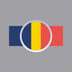 Illustration of romania flag Template