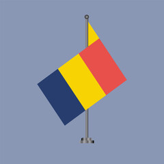 Illustration of romania flag Template