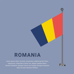 Illustration of romania flag Template