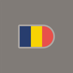 Illustration of romania flag Template