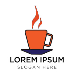 coffee cup logo vector illustration isolated on white background