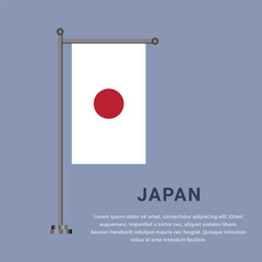 Illustration of japan flag Template