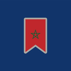 Illustration of morocco flag Template