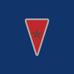 Illustration of morocco flag Template